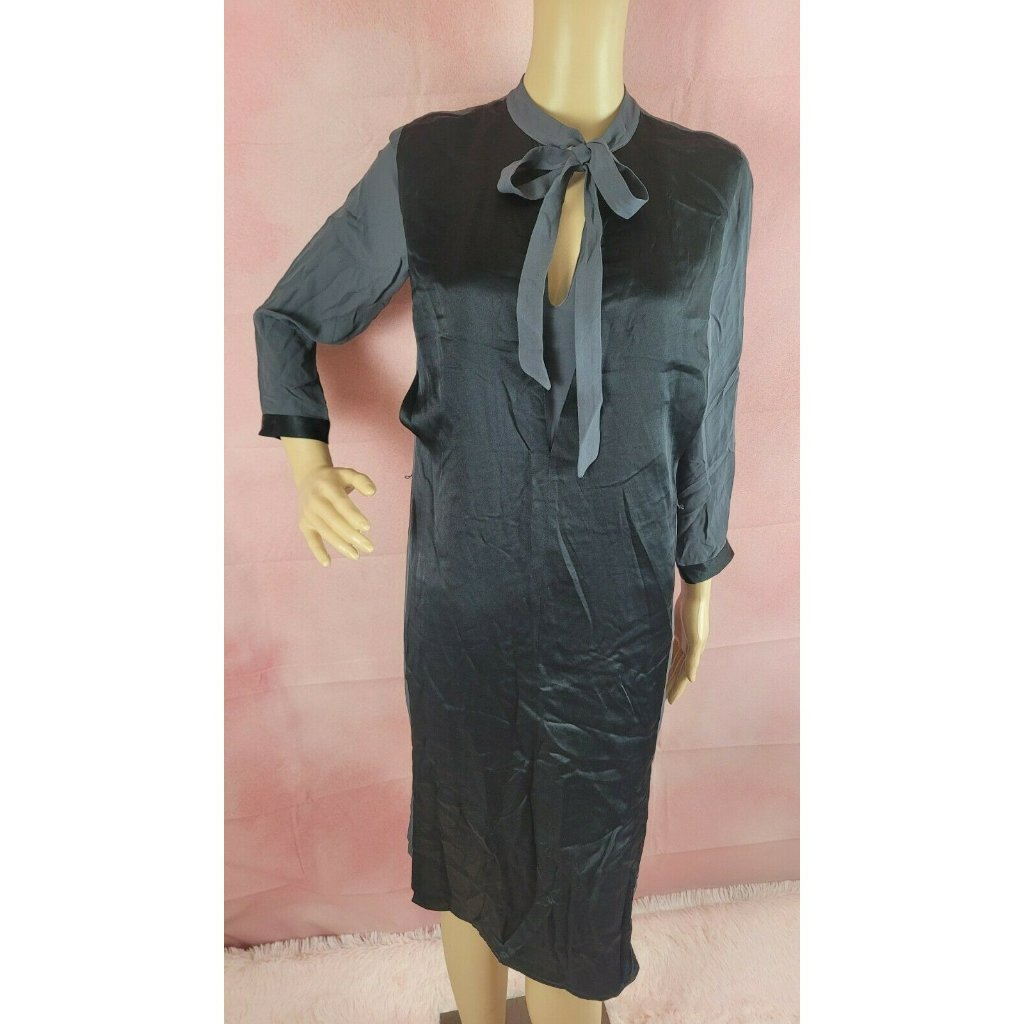 Nwt Halston Heritage Women's Cocktail Formal Dress Gown Black/Charcoal 2013